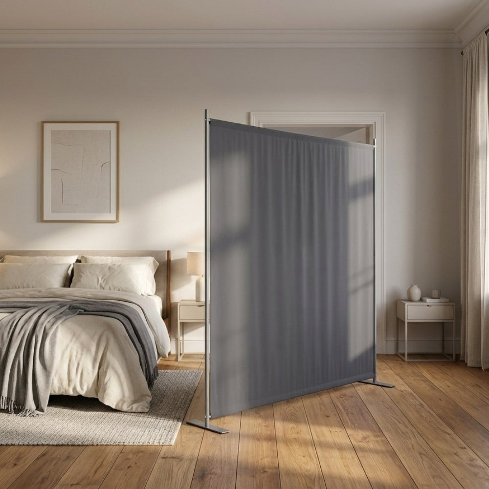 Paravent Tissu Gris Grand Format