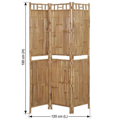 Paravent 3 Panneaux Bambou