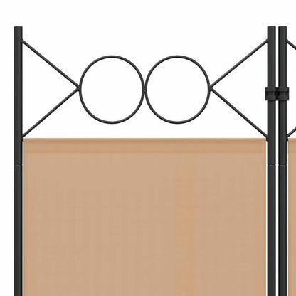 Paravent 6 Panneaux Tissu Beige