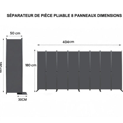 Paravent 8 Panneaux Grand Format 404 × 180 cm