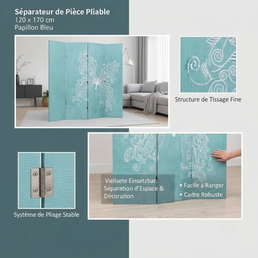 Paravent Imprimé Motif Papillons