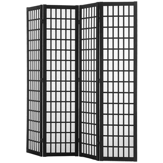 Paravent Japonais 4 Panneaux en Bois