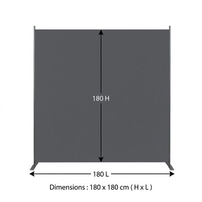 Paravent Tissu Gris Grand Format