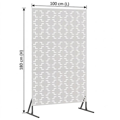 Paravent d'Extérieur en Acier Gris Anthracite 100×180 cm