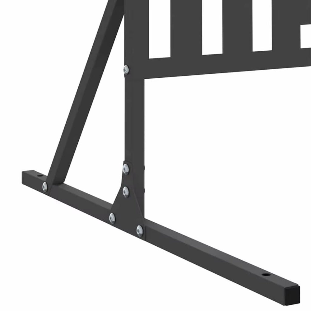 Paravent d'Extérieur en Acier Gris Anthracite 100×180 cm