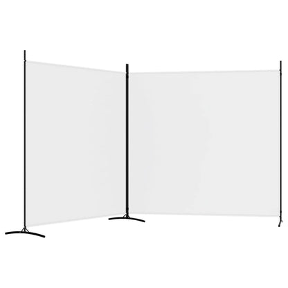 Paravent 2 Panneaux Tissu Blanc