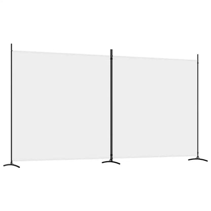 Paravent 2 Panneaux Tissu Blanc
