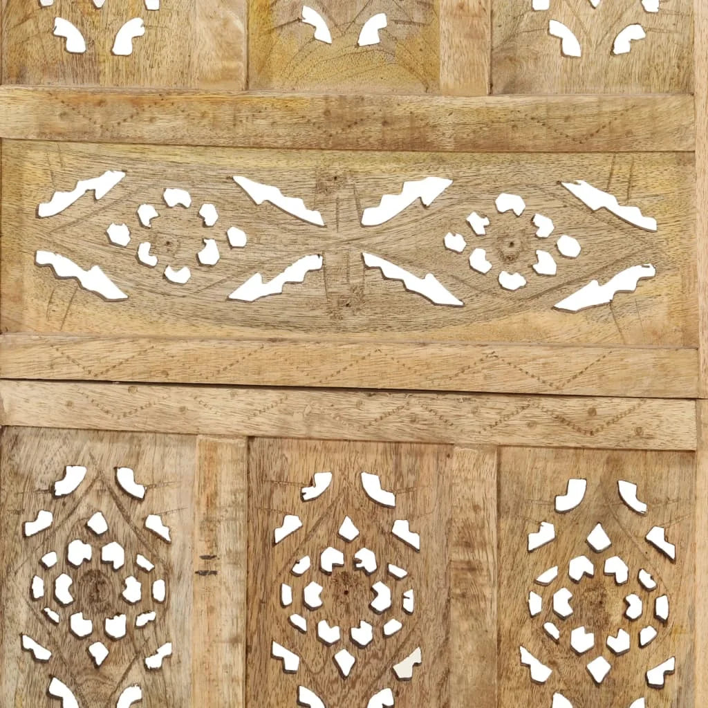 Paravent 5 Panneaux Bois de Manguier 200 × 165 cm