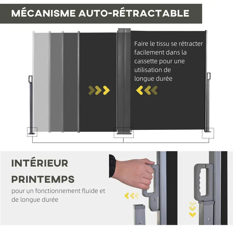 Paravent Rétractable Outdoor 6 m × 180 cm