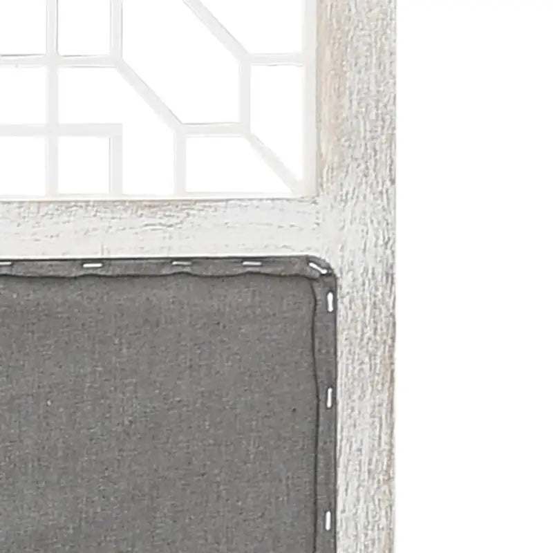 Paravent 3 Panneaux Tissu & Bois MDF