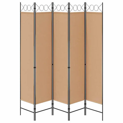 Paravent 6 Panneaux Tissu Beige