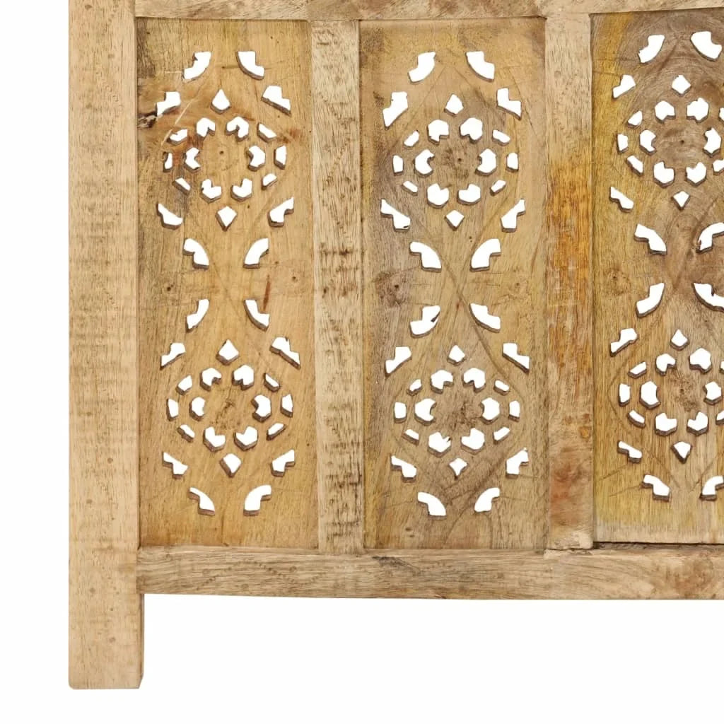 Paravent 5 Panneaux Bois de Manguier 200 × 165 cm