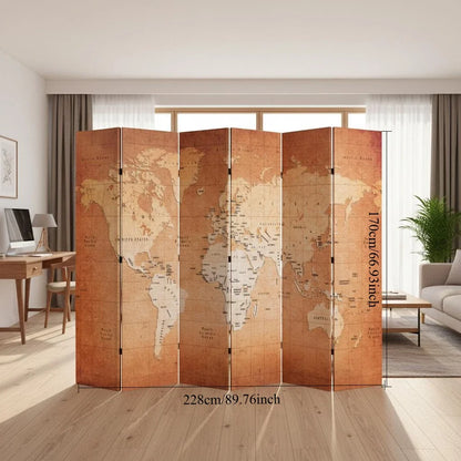 Paravent Imprimé Carte du Monde