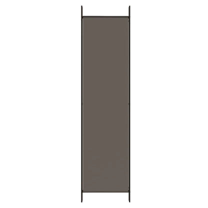 Paravent 5 Panneaux Tissu Anthracite