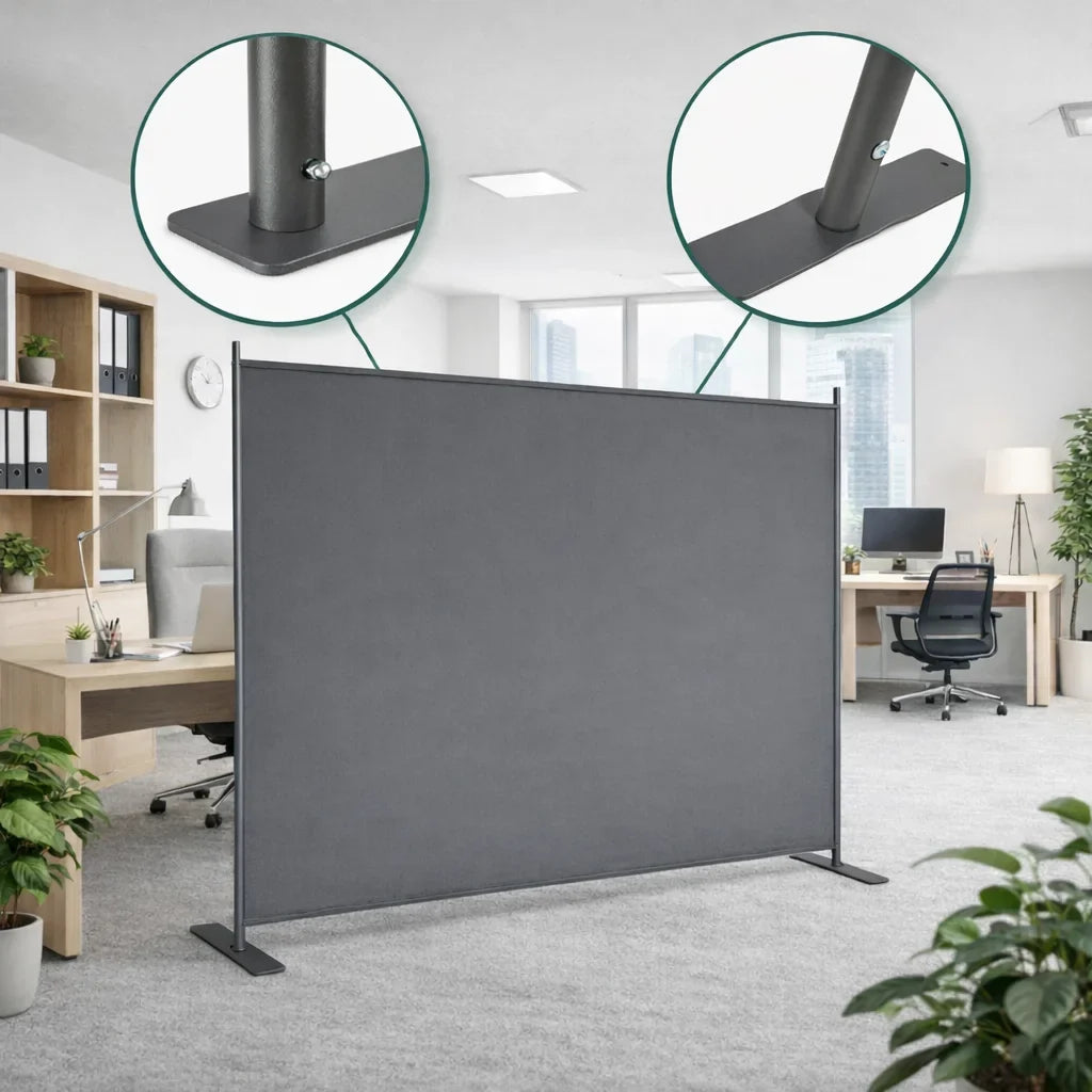 Paravent Tissu Gris Grand Format
