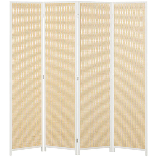 Paravent 4 Panneaux Bambou & Bois