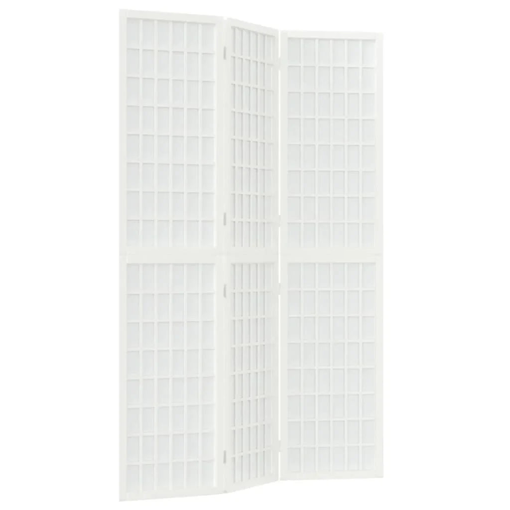 Paravent Japonais 3 Panneaux Blanc