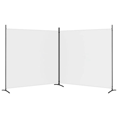 Paravent 2 Panneaux Tissu Blanc