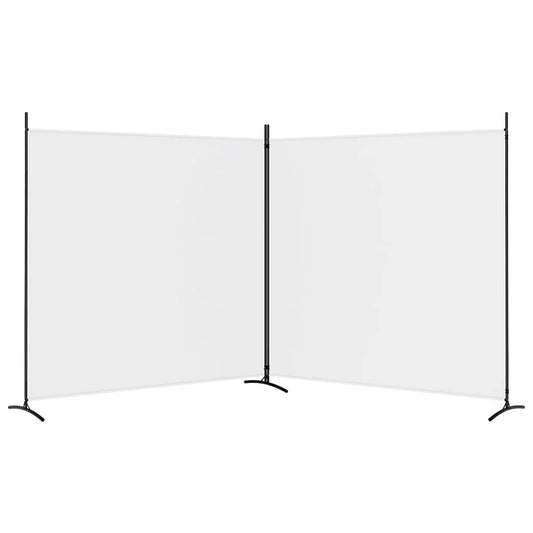 Paravent 2 Panneaux Tissu Blanc