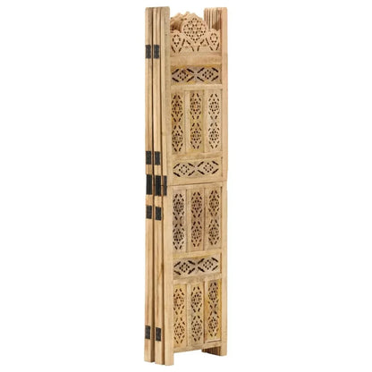 Paravent 5 Panneaux Bois de Manguier 200 × 165 cm