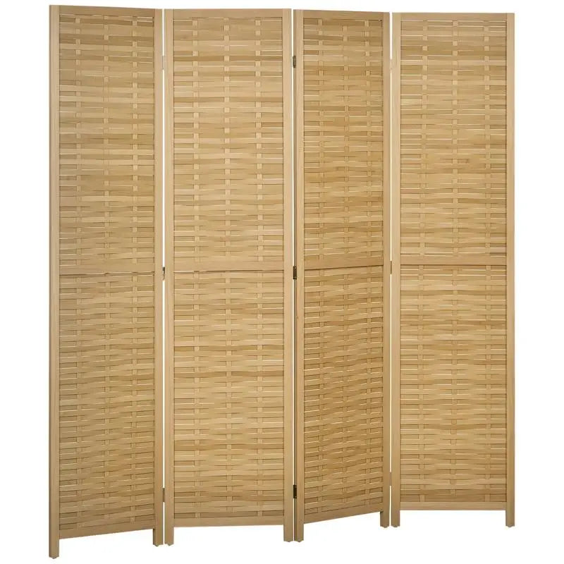 Paravent 4 Panneaux Bambou Naturel