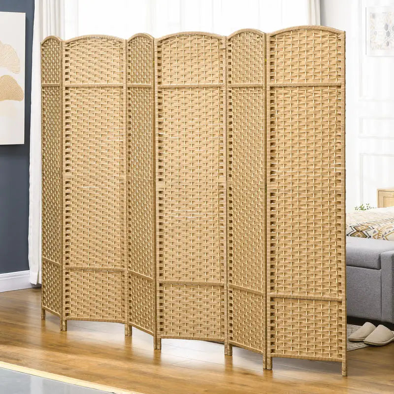 Paravent 6 Panneaux Bambou Design Nature