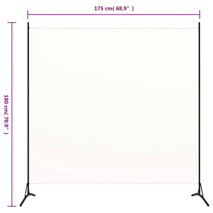 Paravent 1 Panneau Tissu Blanc