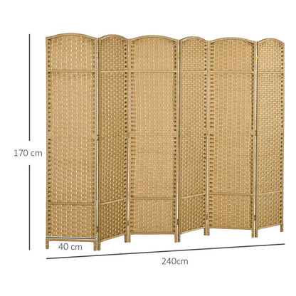 Paravent 6 Panneaux Bambou Design Nature