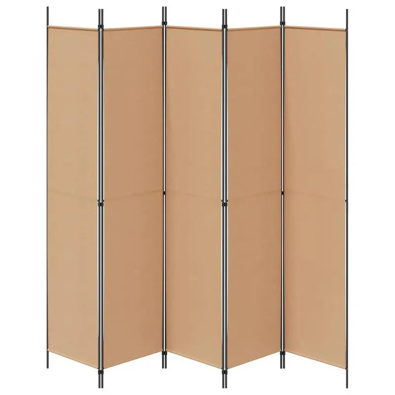 Paravent 5 Panneaux Tissu Beige