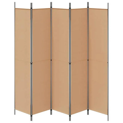 Paravent 5 Panneaux Tissu Beige