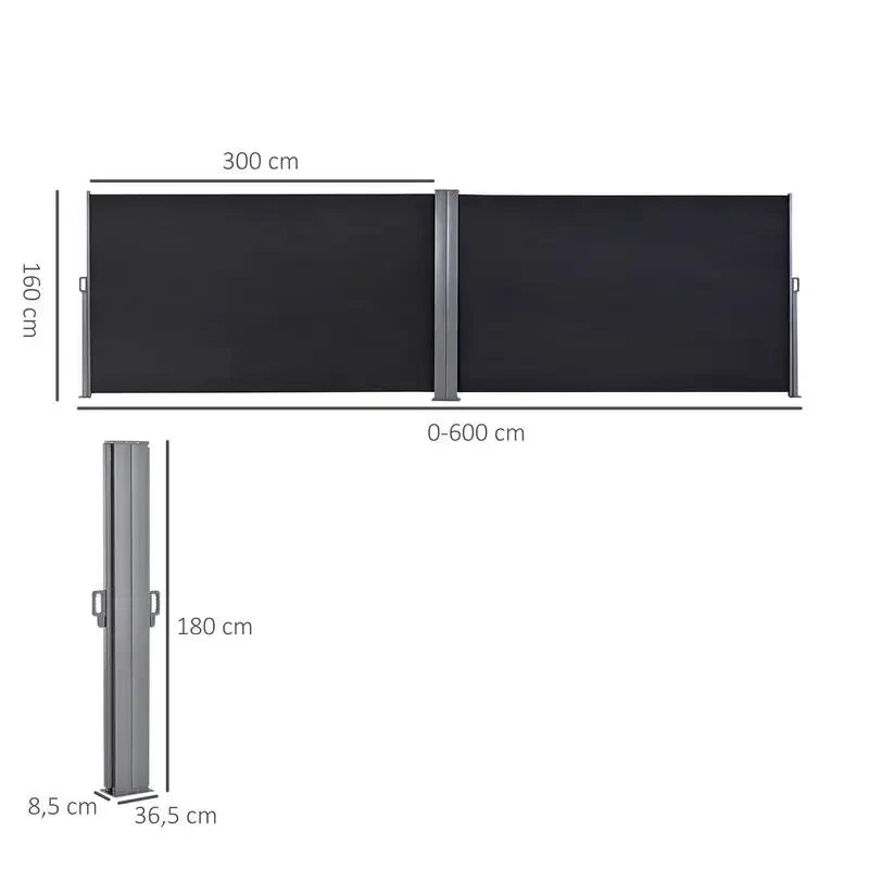 Paravent Rétractable Outdoor 6 m × 180 cm