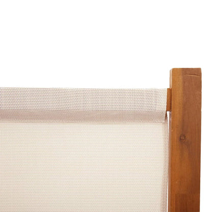 Paravent 4 Panneaux Tissu Blanc Crème
