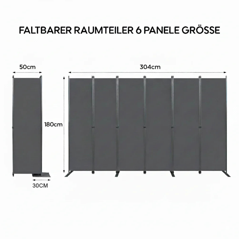 Paravent 6 Panneaux Grand Format 304 × 180 cm