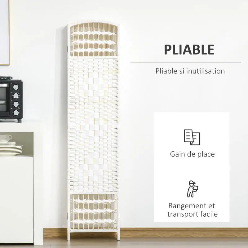 Paravent 6 Panneaux Bambou Naturel